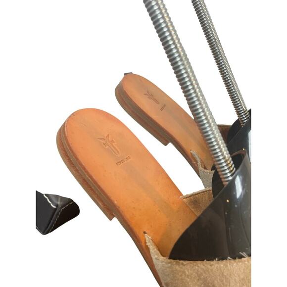 FRYE SANDALS CARLA CRISS CROSS OPEN TOE CASUAL SLIDE ASH SZ 7 AESTHETIC BOHO - Picture 5 of 16